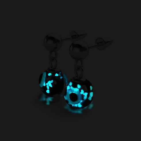 Boucles d'oreilles à tige en forme de goutte d'eau en verre Firefly en argent sterling 925